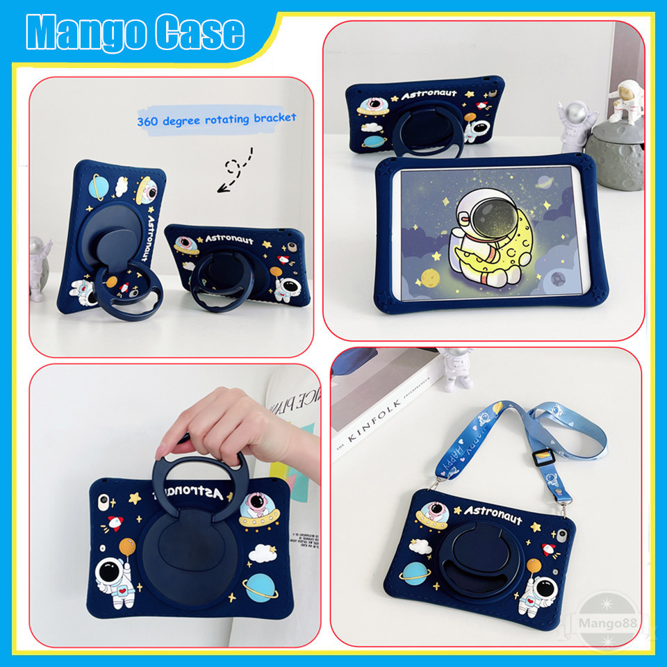 Ốp Lưng Cho Huawei MatePad SE 11inch 2024 SE 10.4 2022 Honor Pad 9 12.1inch 2023 T10 T10S 2019 2021 2020 air 11.5S Dây Đeo Máy Tính Bảng Đứng Nghiên Cứu Vỏ Trẻ Em Chống Sốc Vỏ Cao Su Dễ Thương