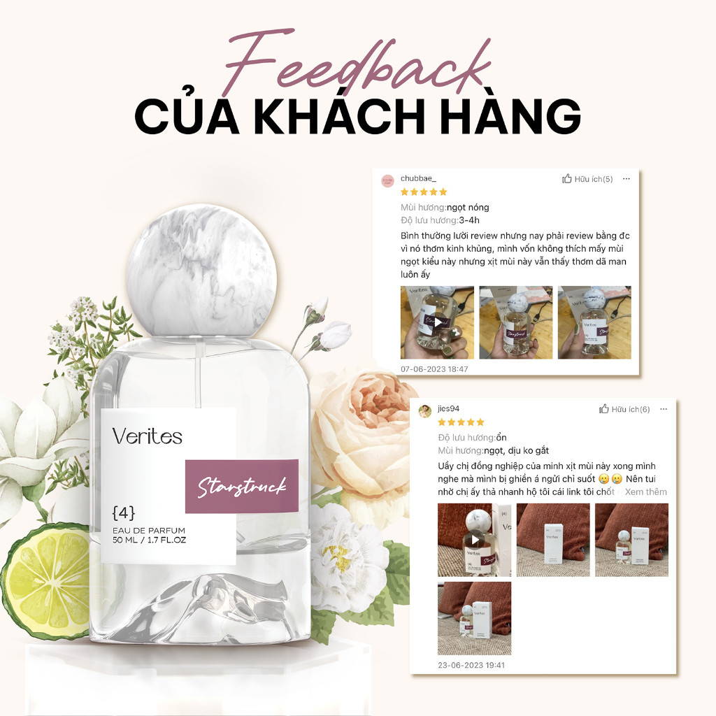 Ảnh Nước Hoa Nữ Verites Starstruck Ngọt ngào, Quyến rũ, Tự tin 50ml 2