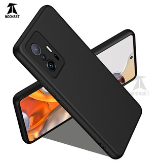 Dành Cho Xiaomi 11T / 11T Pro Ốp Lưng Silicon Lỏng Nâng Cấp Có Cạnh Vuông Bảo Vệ Camera Mềm Chống Trầy Xước Lớp Lót Microfiber Chống Sốc Mỏng Bao