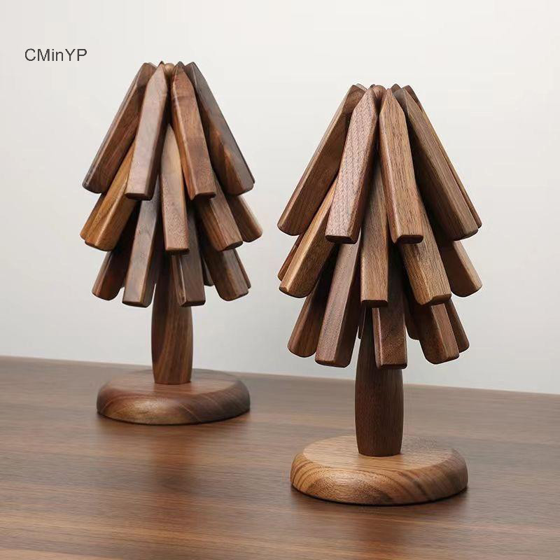 Cminyp Trivets Cho Đĩa Nóng Tấm Cách Nhiệt, Bộ Trivet Hình Cây, Coaster Cho Ấm Trà Lẩu Halloween Quà Tặng Giáng Sinh Vinh Quang