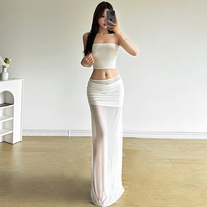 Cutenew Lưới Chắp Vá Váy Dài Nữ Mùa Hè Thanh Lịch Cao Cấp Bodycon Váy Maxi