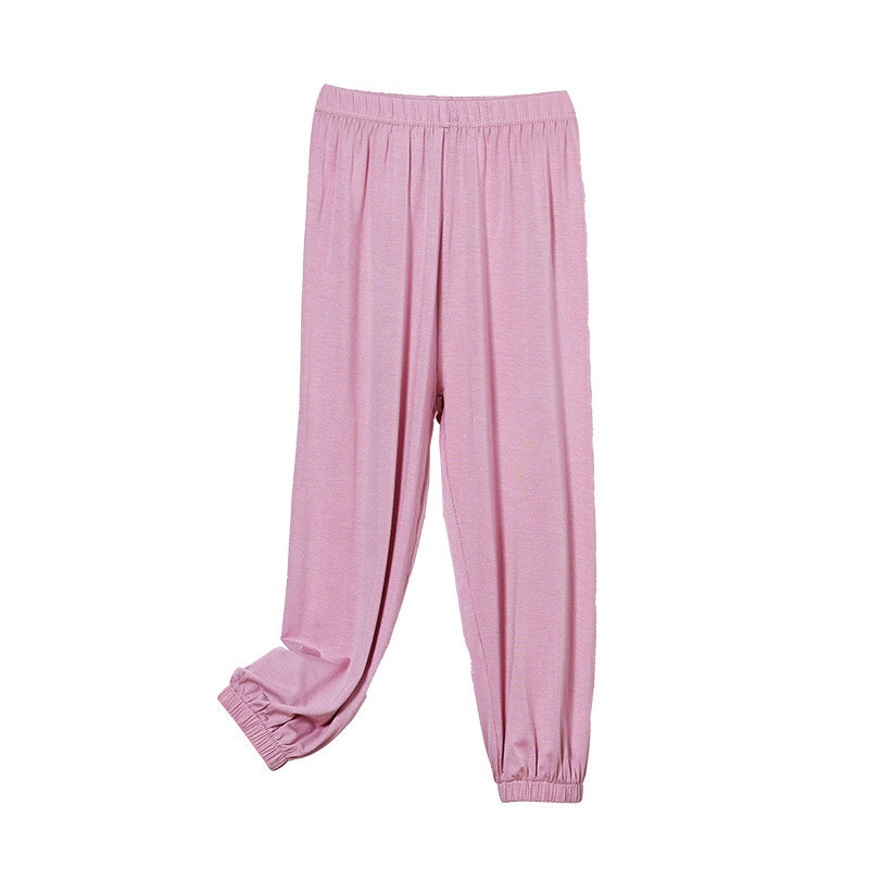 Trẻ Em Nhẹ Chống Muỗi Quần Ice Silk Modal Bé Gái Quần Dài Bé Trai Mùa Hè Thoải Mái Bloomers 100-160 Kích Thước C1M9