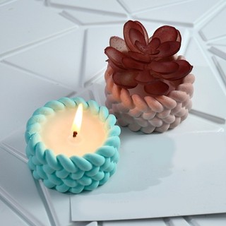 Com * Khuôn Silicon Dây Dệt Cho Nhựa Dính Giá Đỡ Tealight Giá Đỡ Succulents Planter Khuôn Trang Trí Nhà Cửa