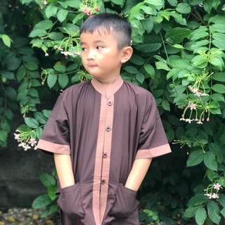 đồ bộ bé trai cổ lãnh tụ phối, set đồ lam đi chùa trẻ em