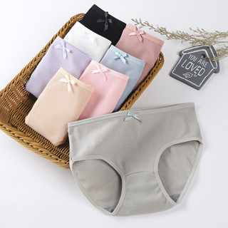 Quần lót nơ và ruy băng nữ, đồ lót eo giữa cotton thoải mái