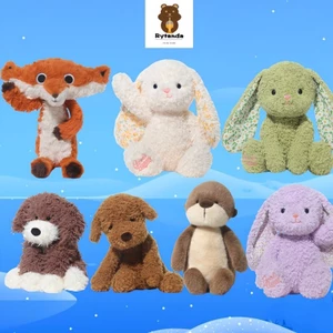 Jooki Kawaii Puppy Fox Rabbit Sea Otter Búp bê sang trọng Chó và Thỏ Đồ chơi nhồi bông Động vật mềm Búp bê nhẹ nhàng đáng yêu Trang trí phòng ngủ Quà tặng sinh nhật bạn gái trẻ em