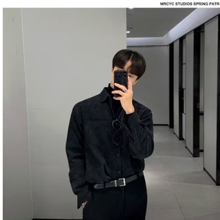 Dichuangzhe Áo Sơ Mi Nam Thu Đông Corduroy Công Sở Màu Sắc Nguyên Chất Cao Cấp Hàng Đầu