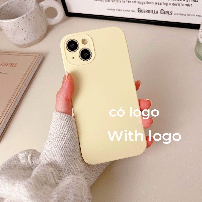 Vỏ silicon màu vàng kem cho iPhone 17 / 16 / 15 / 14 / 13 / 12 / 11 / Pro max / Plus Bảo vệ vỏ chống rơi