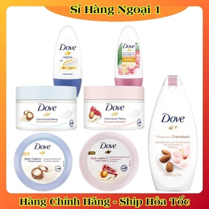 Bộ Dưỡng thể/Tẩy da chết toàn thân Dove Body Youghurt giúp trắng da và mềm mịn của Đức - DATE MỚI ĐỦ BILL