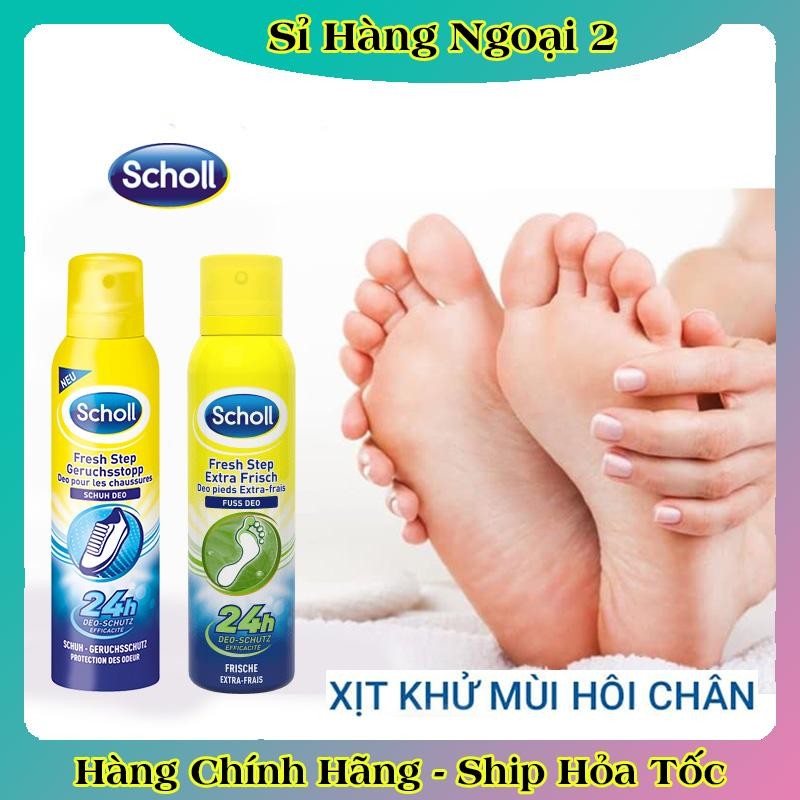 [DATE MỚI NHẤT] Xịt khử mùi hôi chân & giày dép Scholl Fuss 150ml, ngăn mồ hôi chân của Đức
