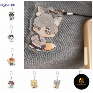 Mặt dây chuyền điện thoại DARON1 Haikyuu, Bokuto Kotarou Kuroo Tetsurou Haikyuu Dây điện thoại di động, Điện thoại Charm