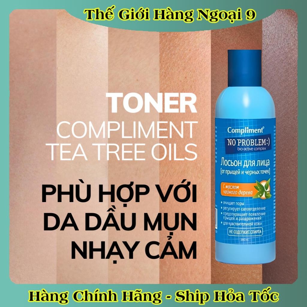 Toner BHA Compliment No Problem làm sạch sâu, kiềm dầu, giảm mụn, mờ thâm 200ml của Nga
