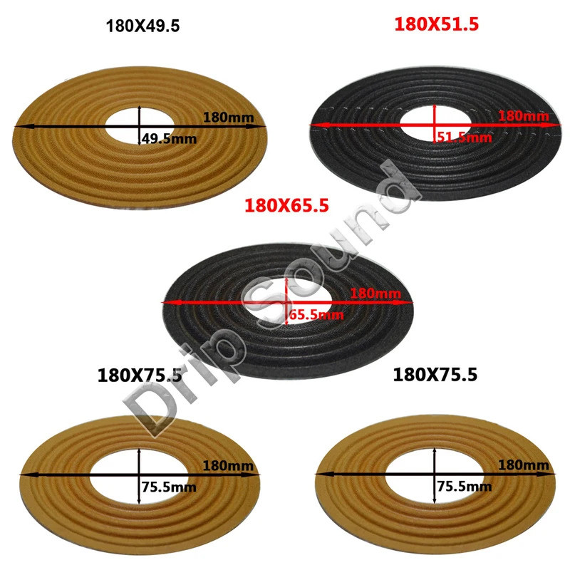 1 Cái 49.5 / 51.5 / 65.5 / 75.5 / 100mm Core OD180mm Đàn Hồi Sóng Loa Siêu Trầm Loa Bass Sửa Chữa Nhện Giảm Chấn