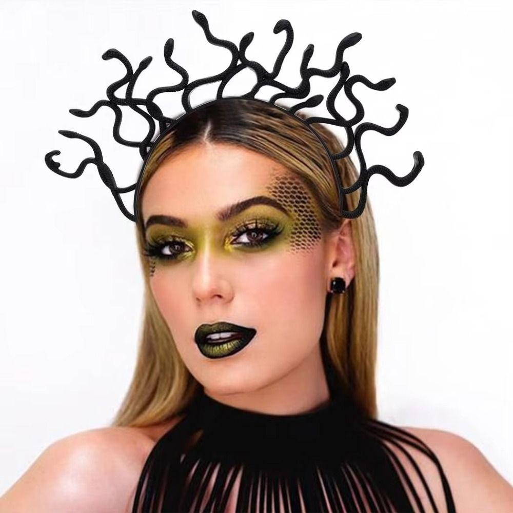 Băng đô THFENG Halloween với hình dạng vòng tóc rắn, phù hợp cho cosplay và hóa trang theo chủ đề thần thoại Hy Lạp