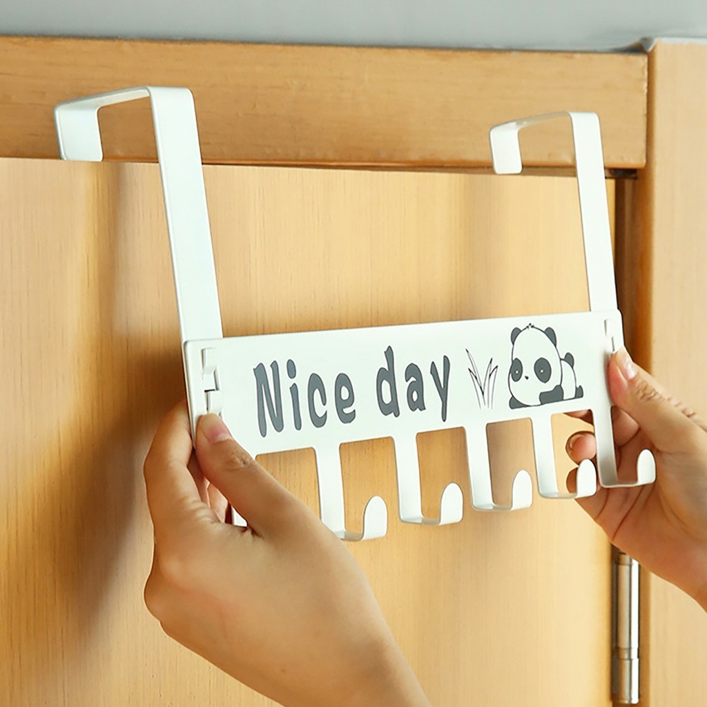 Móc treo đồ, treo quần áo sau cửa Nice Day màu đen bằng thép chống gỉ FE123