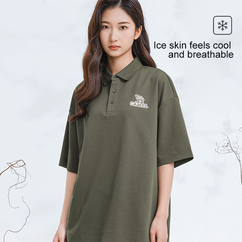 Ảnh Áo sơ mi Polo ngắn tay ngoài trời CAMEL CROWN Áo thun nam vải khô nhanh chống nắng cảm giác băng 4