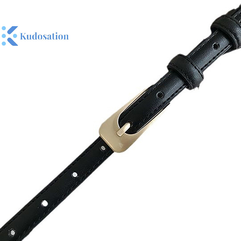 Kudosation Slim Eo Thắt Lưng Nữ Retro Đa Năng Váy Thường Ngày Váy Trang Trí Đơn Giản Dây Da Khóa Hợp Kim Hình Dạng Không Đều