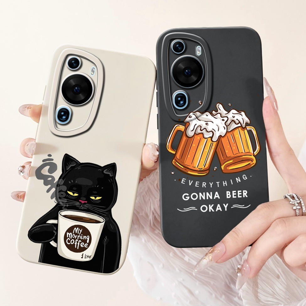 Ốp lưng Huawei P60Art Hoa thời trang dễ thương Mèo Phi hành gia Vỏ điện thoại silicon Huawei P60 Art Ốp lưng MNA-AL00