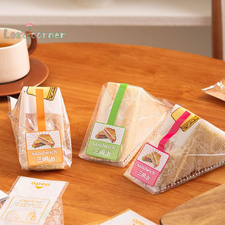 [Lostcorner] 100 Chiếc Sandwich Nhựa Bao Bì Túi Tam Giác Trong Suốt Cho Bánh Mì Mông Túi Trang Trí Tiệc Sinh Nhật Điều Trị [Mới]