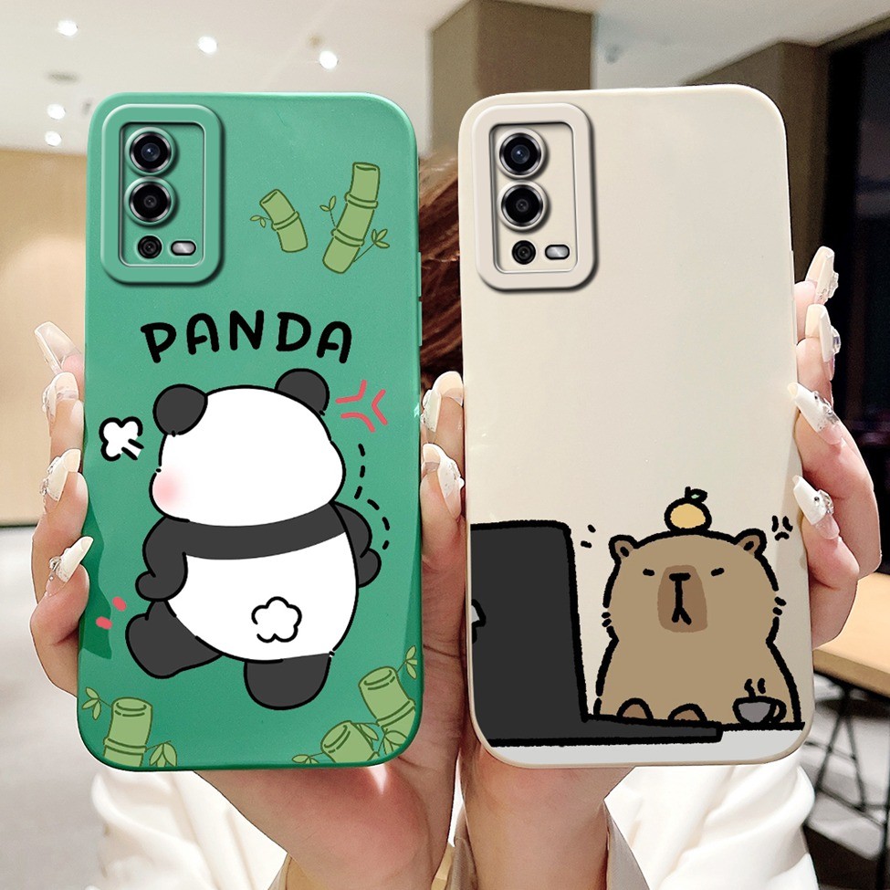 Ốp lưng Oppo A55 CPH2325 4G Thẩm mỹ Dễ thương Gog Cat Panda Kapibala Ốp điện thoại silicon Oppo A55 4G
