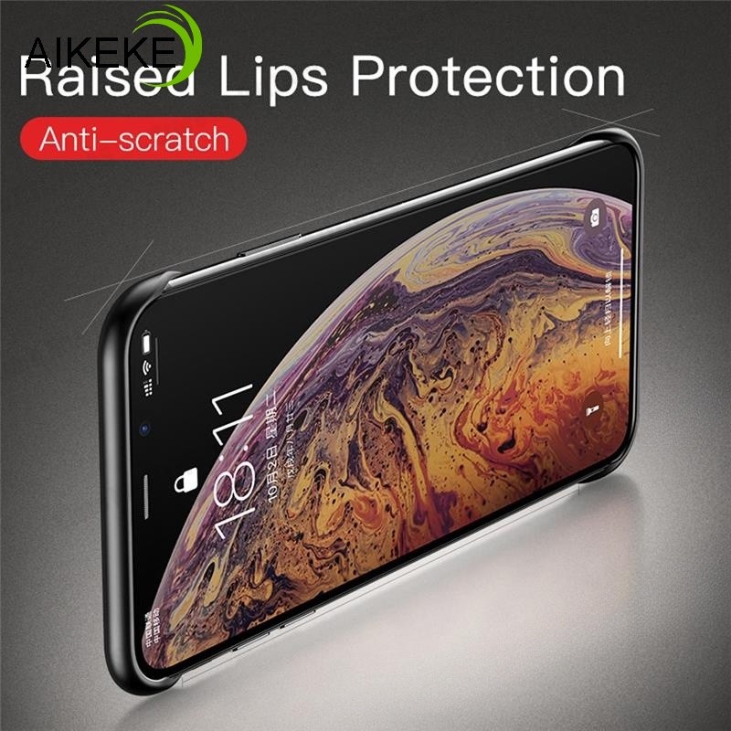 Tương Thích Cho iPhone 16 15 14 13 12 11 Pro Max Xs Max XR X 8 7 Plus iPhone 16Plus 15Plus 14Plus Ốp lưng 2in1 Siêu Mỏng Trong Suốt Không Khung Matte Ốp Lưng