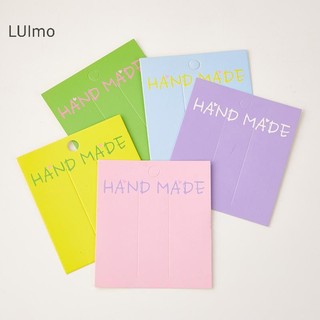 Luimo 50 Chiếc Dễ Thương Nhiều Màu Sắc Tông Trang Sức Bao Bì Túi Thẻ Giấy Kẹp Tóc Trang Sức Hiển Thị Thẻ DIY Phụ Kiện Tóc Bao Bì Thẻ SBS