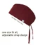 Mũ chà sàn rắn MERIGGIARE, Mũ điều dưỡng có thể điều chỉnh HeadCover, Bông làm đẹp Màu trơn Unisex Mũ Skullies Nam Nữ