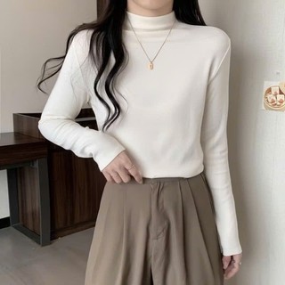 Áo giữ nhiệt lót lông nữ chất tăm cổ 3 phân mềm mịn xinh xắn ôm body (giữ nhiệt lông)