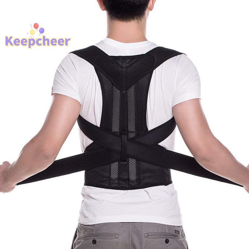 [Keepcheer] Tư thế Corrector Tư thế Lưng Nẹp Hỗ trợ xương đòn Dừng lười biếng và Hunching Huấn luyện viên lưng có thể điều chỉnh Thắt lưng Unisex [Mới]