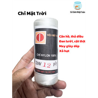 Chỉ Mặt Trời (100g, Màu Trắng) Cuộn Nhợ (Căng Hồ Xây Dựng, Thả Diều, Đan Lưới, Cột Thịt, May Giày Dép, Xỏ Hạt)