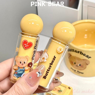 PINK BEAR Son bóng, không dễ dính vào cốc. Không dễ dính vào cốc.
