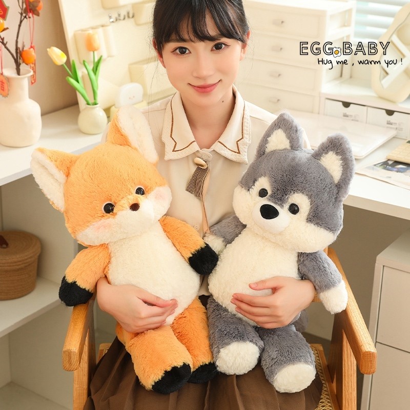 Chạy Cáo Sang Trọng Đồ Chơi Búp Bê Cáo Dễ Thương Búp Bê Sói Xám Lớn Quà Tặng Cho Trẻ Em Quà Tặng Sinh Nhật