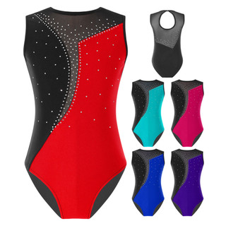 Yhong Bé Gái Không Tay Thể Dục Leotards Lấp Lánh Múa Ba Lê Unitards Biketards Activewear