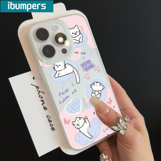 ibumpers Ốp Lưng iPhone Xinh Coquette Hồng nơ Mèo In Hình Trong Suốt nhám Ốp Điện Thoại TPU Mềm Silicon Chống Sốc Chống Bẩn Cho Iphone 16 15 14 12 13 11 Pro Max IP 7 8 Plus X XS XR
