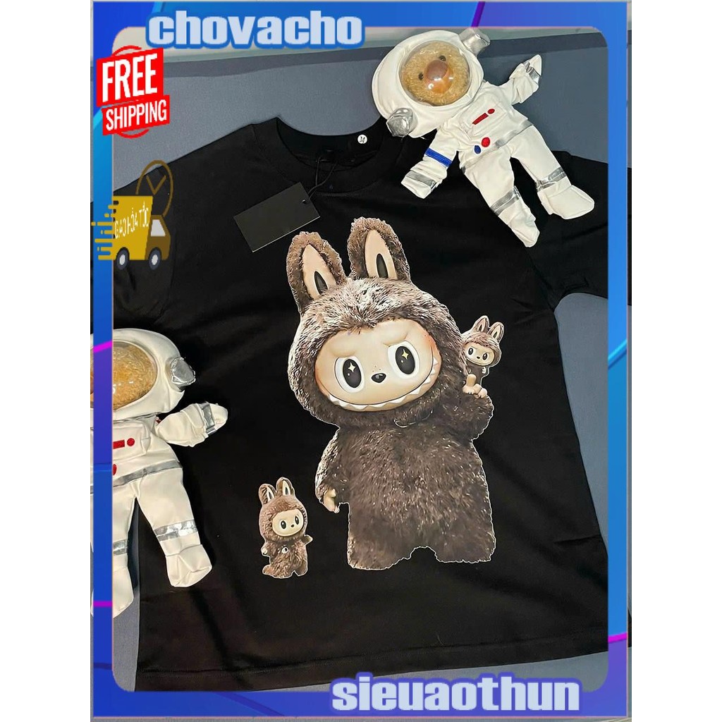 Áo thun Stee Cổ tròn LABUBU PIC 02 Localbrand ICVCVNI Unisex Cotton