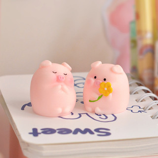 Dễ Thương Chú Heo Trang Trí Xe Trang Trí DIY Phụ Kiện Trang Sức Nội Thất Sáng Tạo Nhựa Thủ Công Móc Khóa Phụ Kiện