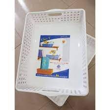 Khay nhựa chữ nhật, rổ nhựa B5, A4 Việt Nhật đa năng đựng tài liệu, đồ dùng văn phòng, học tập