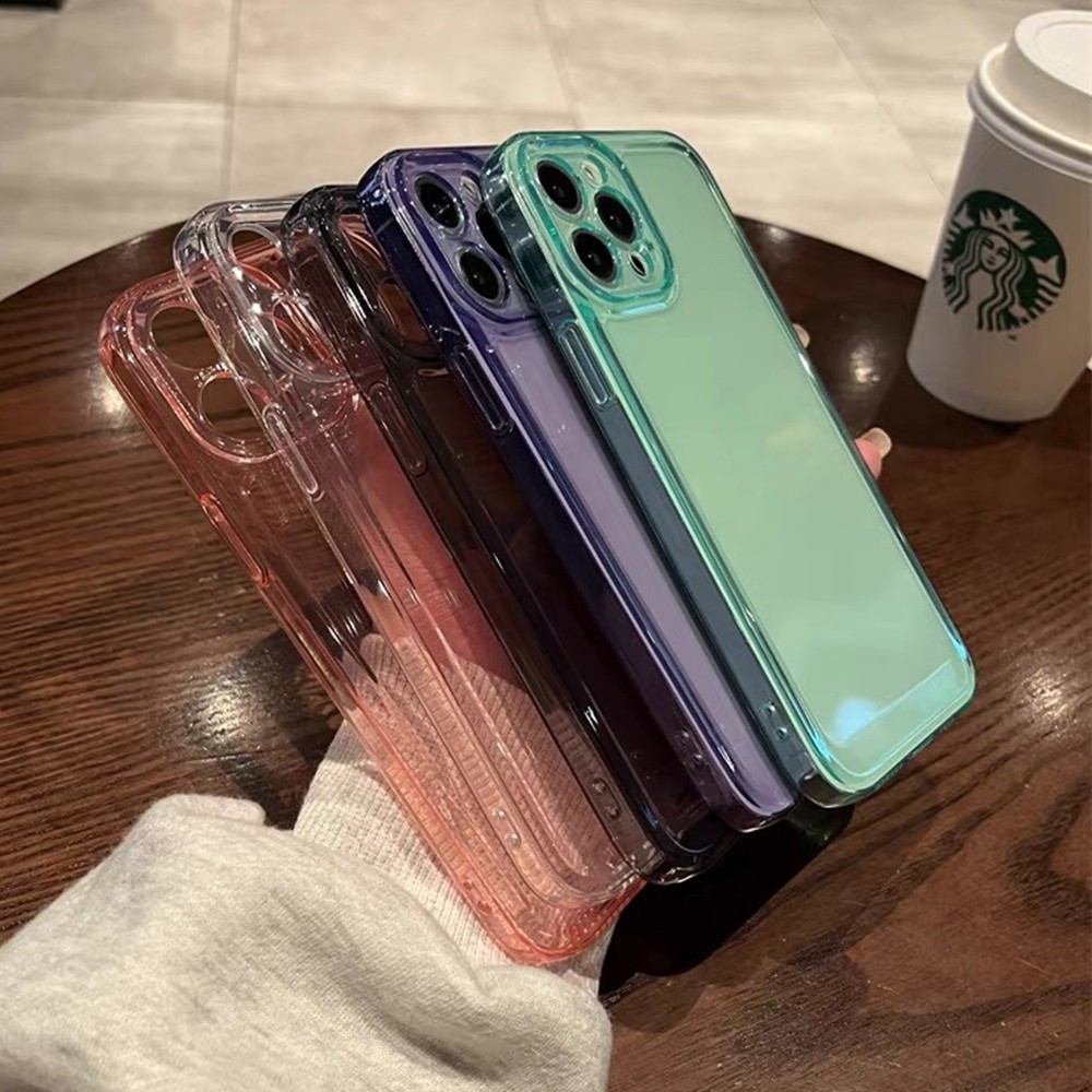 Ốp điện thoại mềm TPU không gian trong suốt cho iPhone 17 Pro Max 17 Air 16 Plus 15 14 13 12 11 Vỏ bảo hiểm toàn diện Vỏ bảo vệ chống sốc