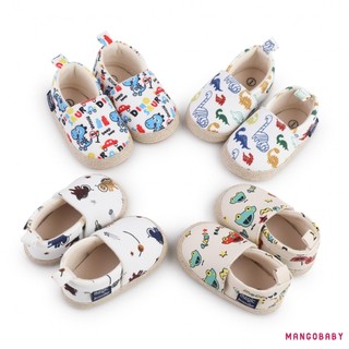 Mg-baby Boy Girl Giày Khủng Long In Ngón Chân Đóng Giày Đi Bộ Giày Slip On Cho Mùa Xuân Thu