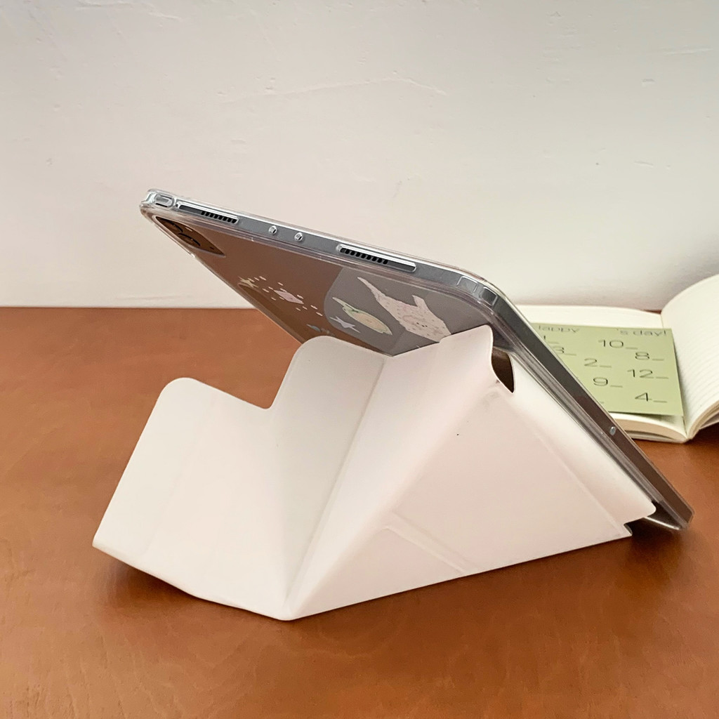 Vỏ Có Thể Tháo Rời Cho Mini6 Mini7 IPad 5 6 7 8 9 10th Air2 Air3 Air4 Air5 Air6 10.9 "Pro10.5 Pro11 Pro12,9 2018 Air M2 Pro M4 11 13 2024 Bao Da Mèo Con Họa Tiết Con Chó Con
