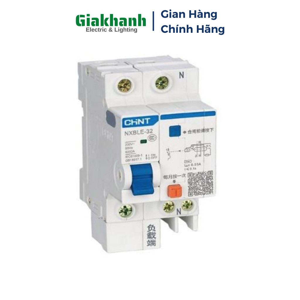 CB Chống Giật RCBO Chint NXBLE-32 32A 1P+N 30mA 6kA | Shopee Việt Nam