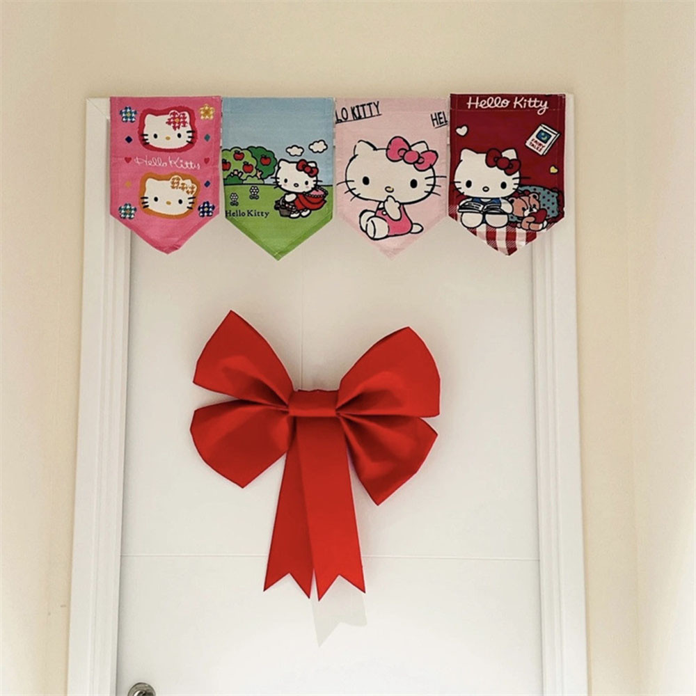 Trang Trí Phòng Cờ Rèm Tông Phân Vùng Hello Kitty DIY Cửa Phòng Ngủ INS Sáng Tạo 1 Bộ Hoạt Hình Dễ Thương