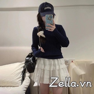 Váy xếp nếp Mini dành cho nữ Váy chữ A co giãn eo cao Thụy Sĩ có quần short tích hợp