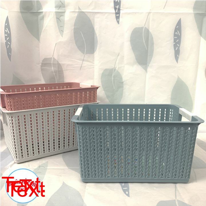 Rổ đan mây đựng đồ đa năng 3 size nhựa Việt Nhật (3415), Giỏ đựng quần áo, dụng cụ nhà bếp -br01262