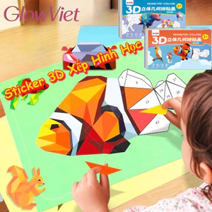 Sticker 3D Xếp Hình Học, Đồ Chơi Phát Triển Trí Tuệ, Hỗ Trợ Giáo Dục Sớm, Dán Tranh & Trang Trí DIY