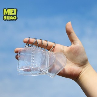 MeiShao 5 Chiếc Khung Ảnh Móc Chìa Chìa Trong Suốt Acrylic Chèn Ảnh Chia Mặt Dây Chuyền DIY Cặp Đôi Quà Tặng Kỷ Niệm