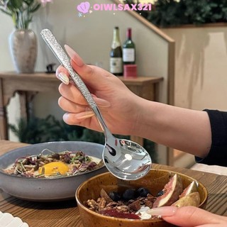 OIWLSAX321 Thìa Inox, Thìa Khuấy Dày Thìa Tráng Miệng, Bộ Đồ Ăn Tay Cầm Dài Muỗng Canh Inox