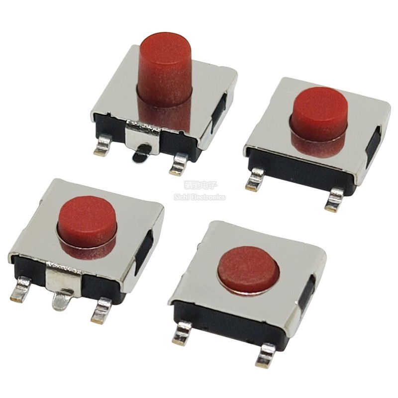((10 cái) Miếng dán Nút màu đỏ 5P Nút cảm ứng nhẹ Công tắc chìa khóa điều khiển từ xa 6 * 6 * 2.5 / 3.1 / 6 * 6 * 5MM