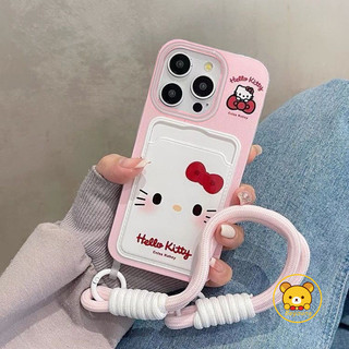 Vỏ Đựng Thẻ Mèo Dễ Thương Cho Vivo iQOO Z10 Z9 Turbo Z10X Z9X Z8 Z8X Z7 Z7X Z6 Z6X Z5 Z5X Z3 Z1 Neo 10 9 8 7 6 5 SE Pro + 3 Vỏ Điện Thoại Hoạt Hình Ốp Lưng Mềm Có Dây tay