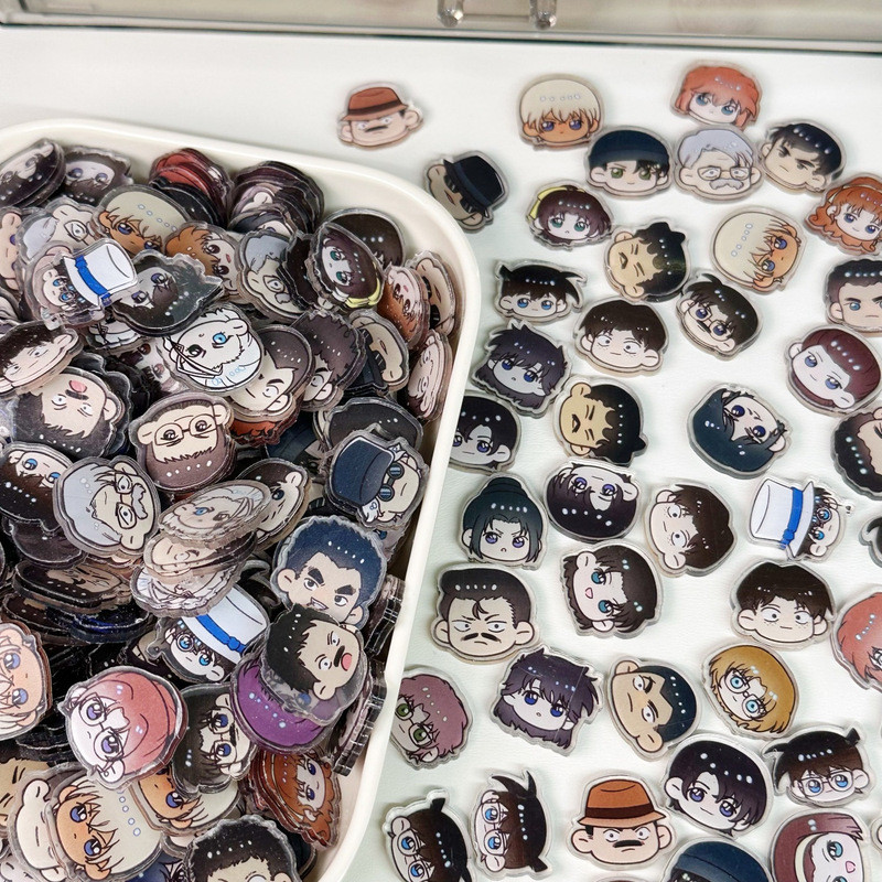 Thám Tử Lừng Danh Conan Mini Acrylic Charms Pieces – Vật liệu thủ công DIY 2cm | Kudo Shinichi, Kaito Kid, Akemi Miyano